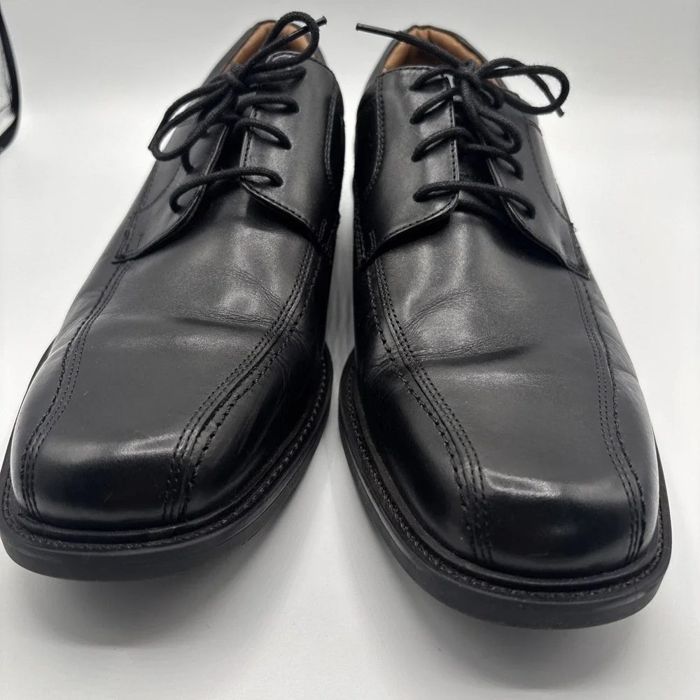 Johnston & Murphy‎ Men's Tabor Runoff Oxfords Shoes Black Leather Size 11.5